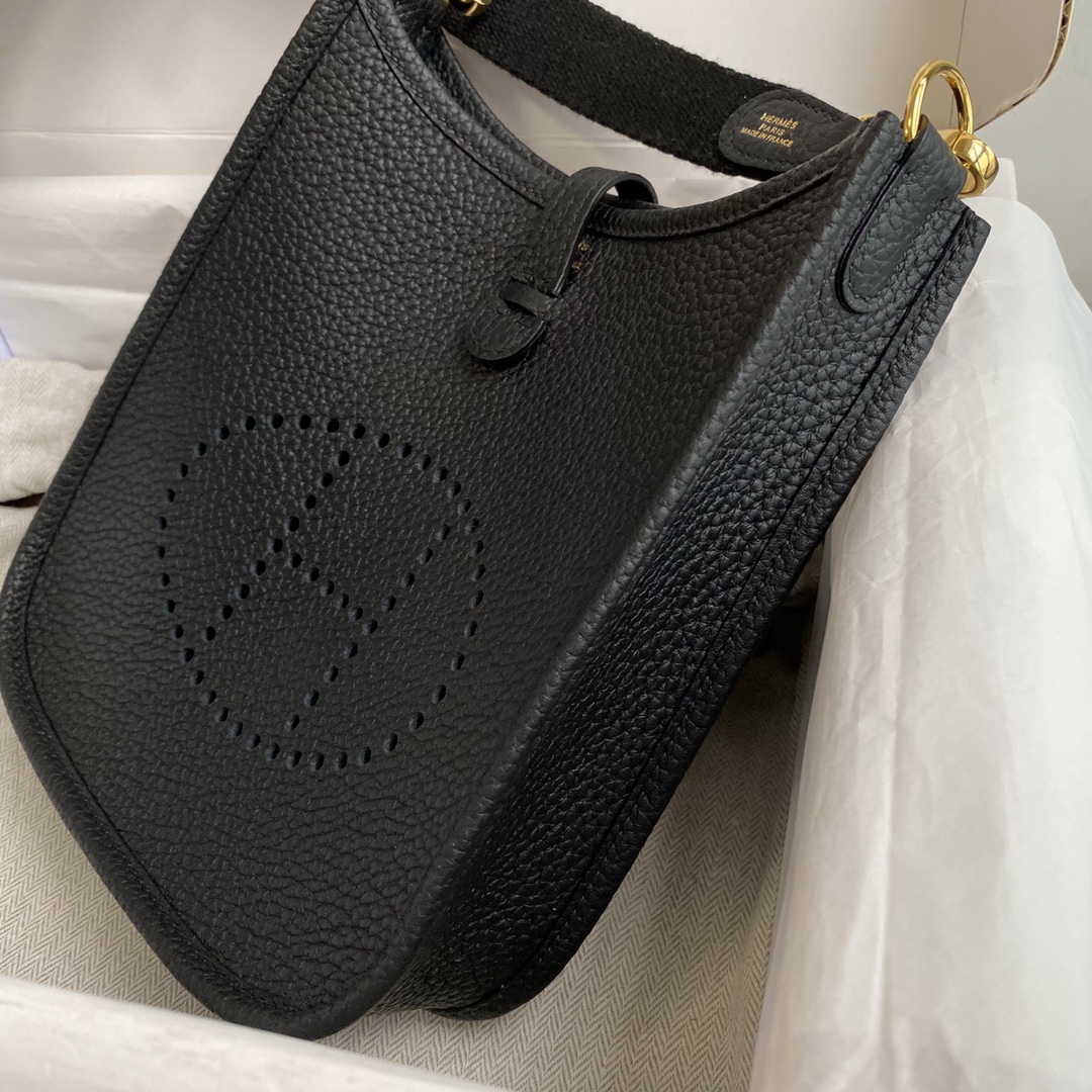 에르메스 미니 에블린16 블랙 금장